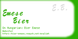 emese bier business card